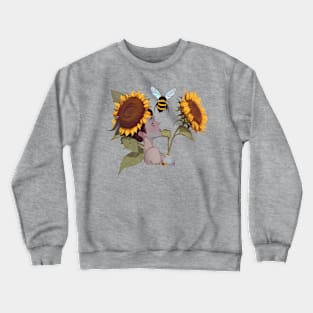 Bee on a sunflower Crewneck Sweatshirt